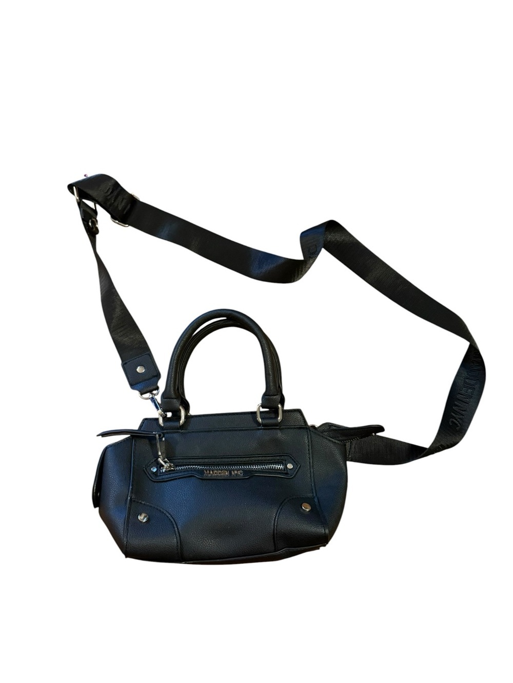 Madden nyc Classic Black Mini Handbag with Detachable Strap